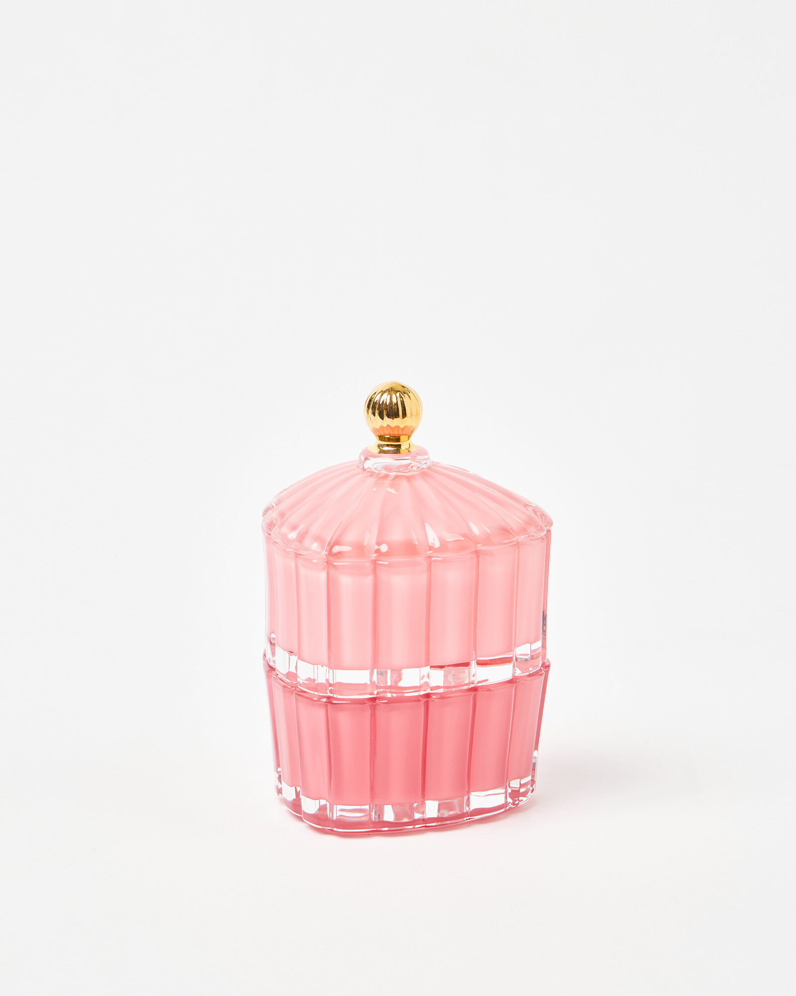 Pink Heart Glass Stacking Trinket Pot | Oliver Bonas | Oliver Bonas (Global)