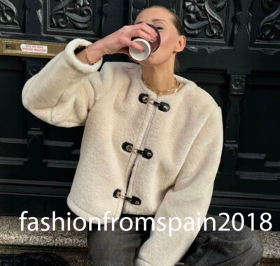 ZARA NEW WOMAN DOUBLE-FACED JACKET WITH TOGGLES ECRU XS-XXL 6318/266 | eBay US