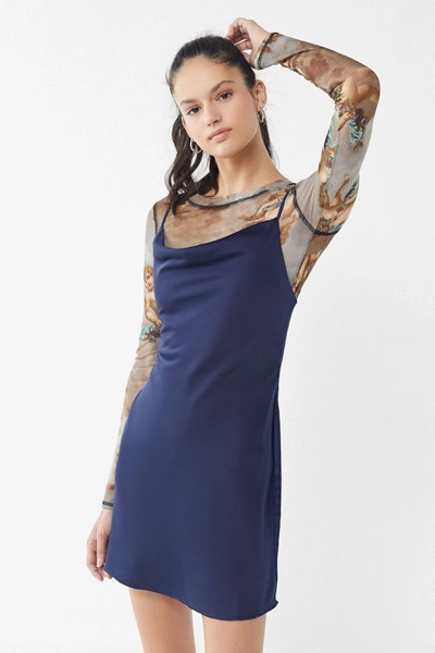 UO Mallory Cowl Neck Slip Dress | Urban Outfitters (US and RoW)