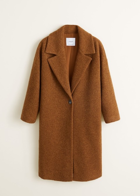 Destrukturierter Mantel aus Schurwolle | MANGO (DE)