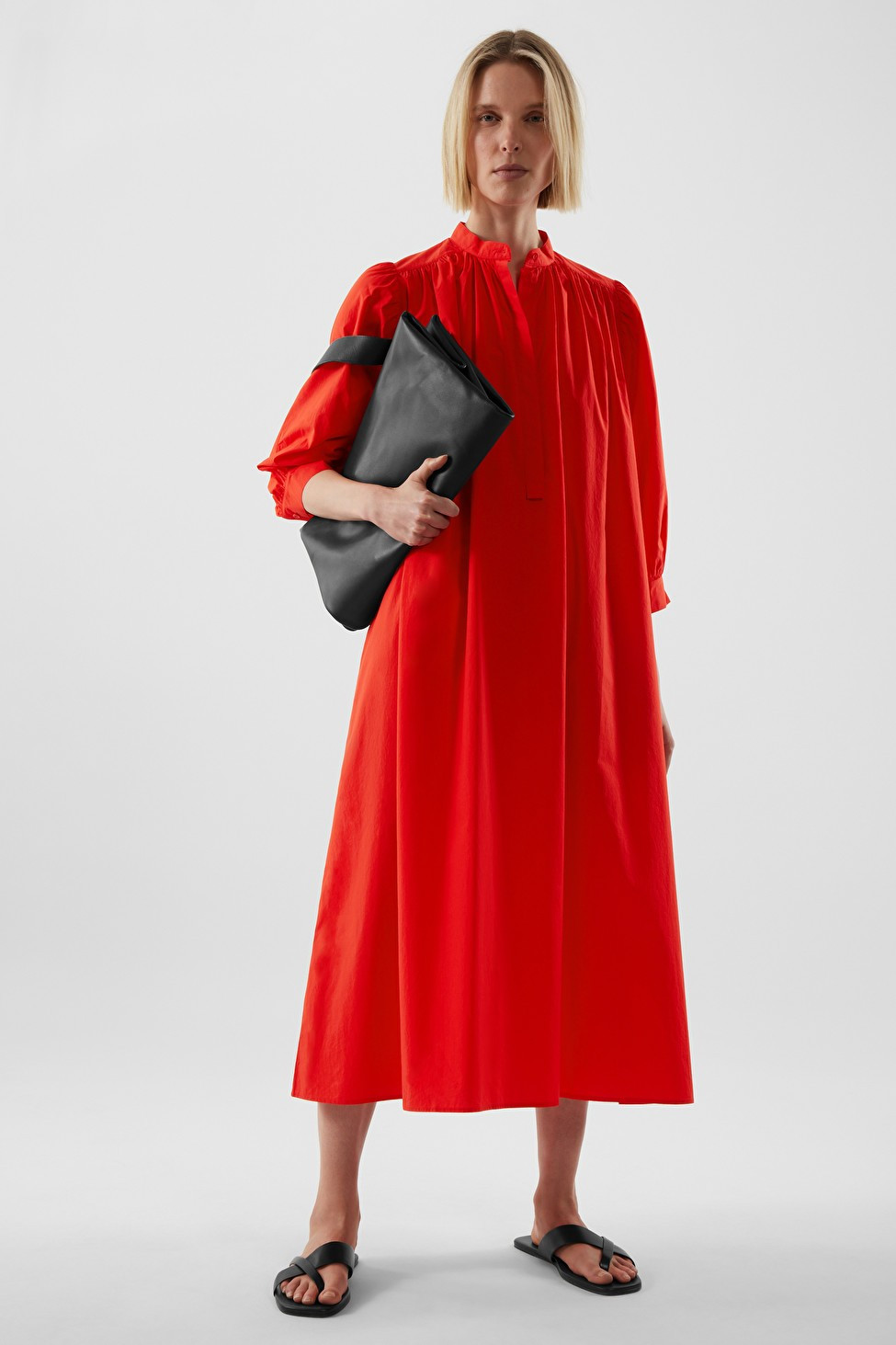 PUFF-SLEEVE BELTED DRESS | COS (US)