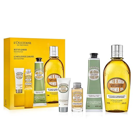 L'OCCITANE Almond Greatest Hits: Cleansing Shower & Supple Skin Oils, Moisturizer & Hand Cream, P... | Amazon (US)