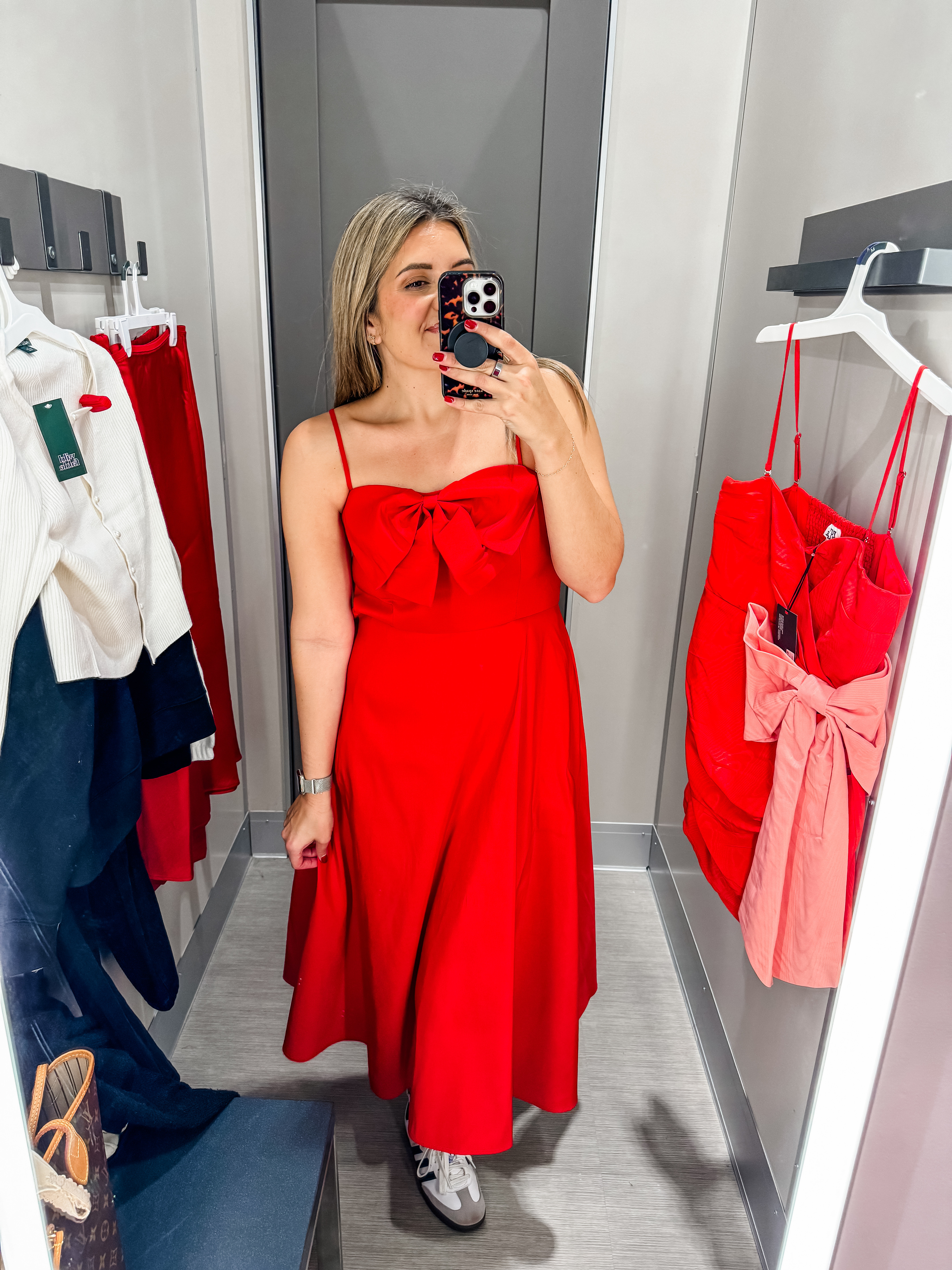 New Target holiday outfits! @targetstyle size 8 try on! New arrivals for holiday parties. 

Red bow midi dress. Size 8. Size up in between .

#targetstyle #size8 

#LTKFindsUnder50 #LTKSaleAlert #LTKHoliday