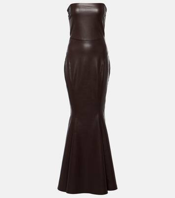 Strapless faux leather fishtail gown | Mytheresa (US/CA)