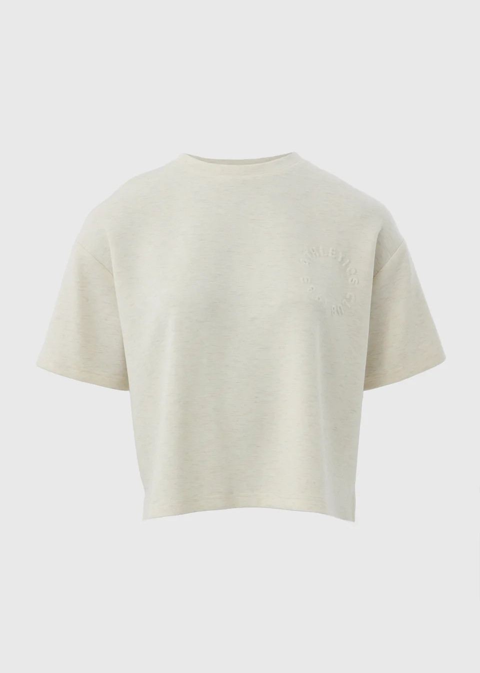 Souluxe Oatmeal Embossed Co Ord T-Shirt | Matalan (UK)
