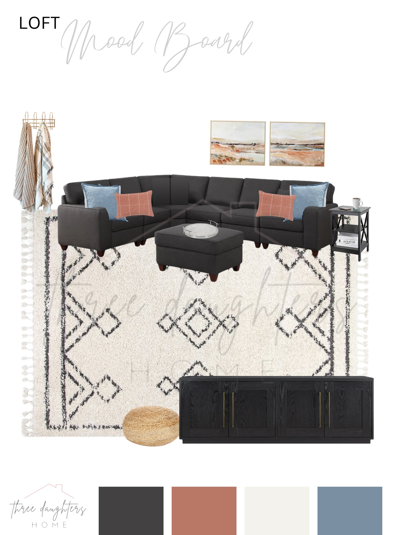 Living room, family room, vacation house, lake house, tv console, blanket hooks, affordable sectional, wall decor, jute pouf

#LTKSaleAlert #LTKHome #LTKFamily