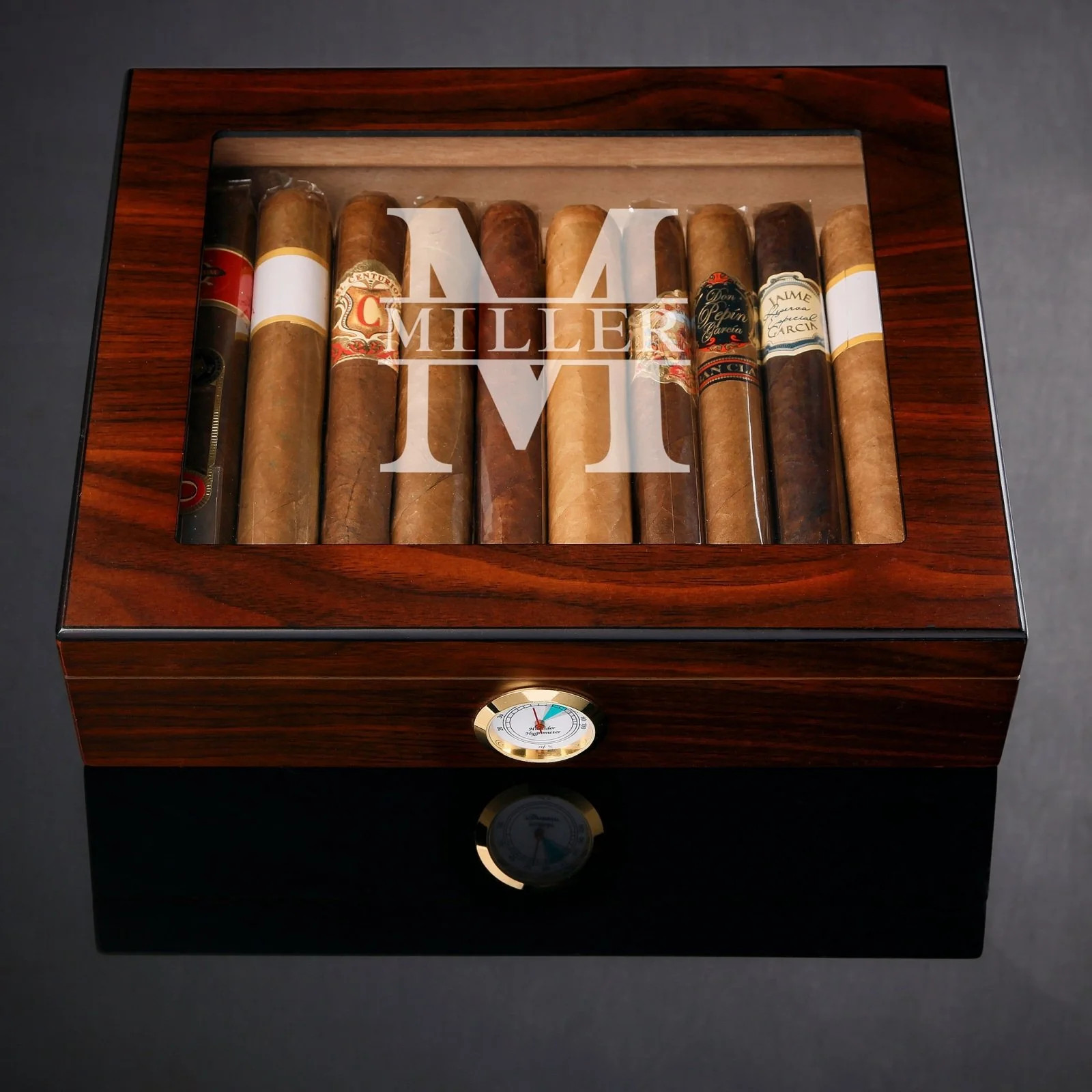 Esperanza Humidor Box with Hygrometer, Madagascar Brown | HomeWetBar.com