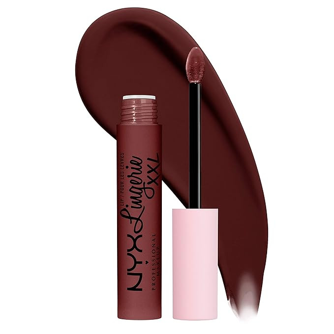 NYX PROFESSIONAL MAKEUP Lip Lingerie XXL Matte Liquid Lipstick - Deep Mesh (Deep Chocolate Brown) | Amazon (US)