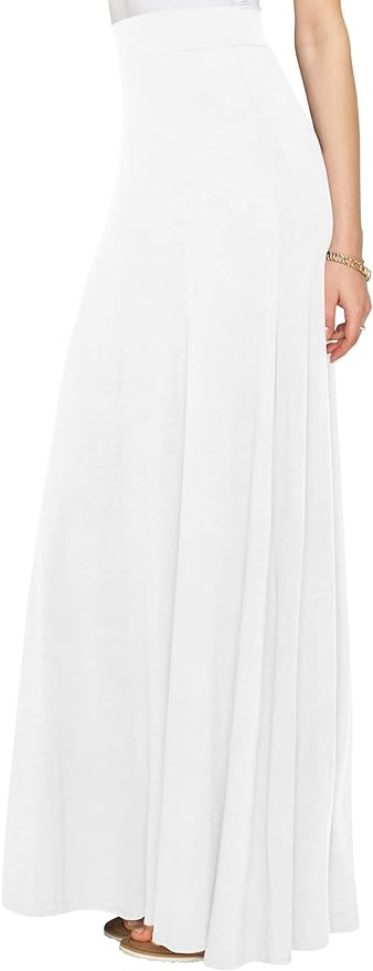 Lock and Love Women's Styleish Print/Solid High Waist Flare Long Maxi Skirt | Amazon (US)