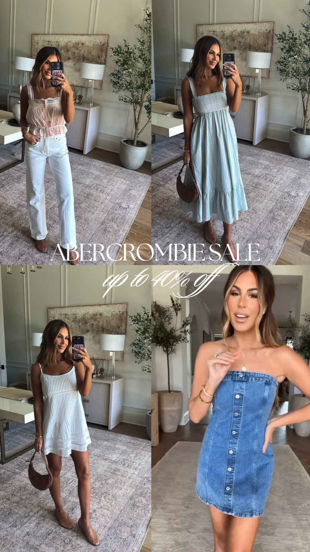 abercrombie is up to 40% off! wearing a small in everything and a 27 in jeans 🫶🏼 

 #LTKSaleAlert