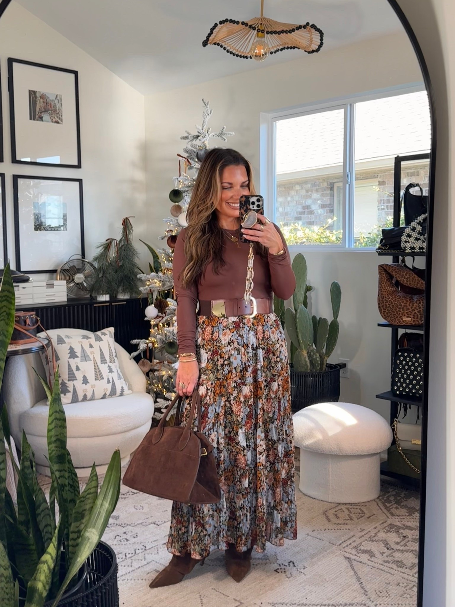 Elevated Thanksgiving outfits that you can put together with pieces you already own!!! This viral skirt is so pretty and can be styled so many ways!! 
Wearing size medium in skirt and size medium in my Pumiey top. 


#LTKOver40 #LTKPetite #LTKFindsUnder50