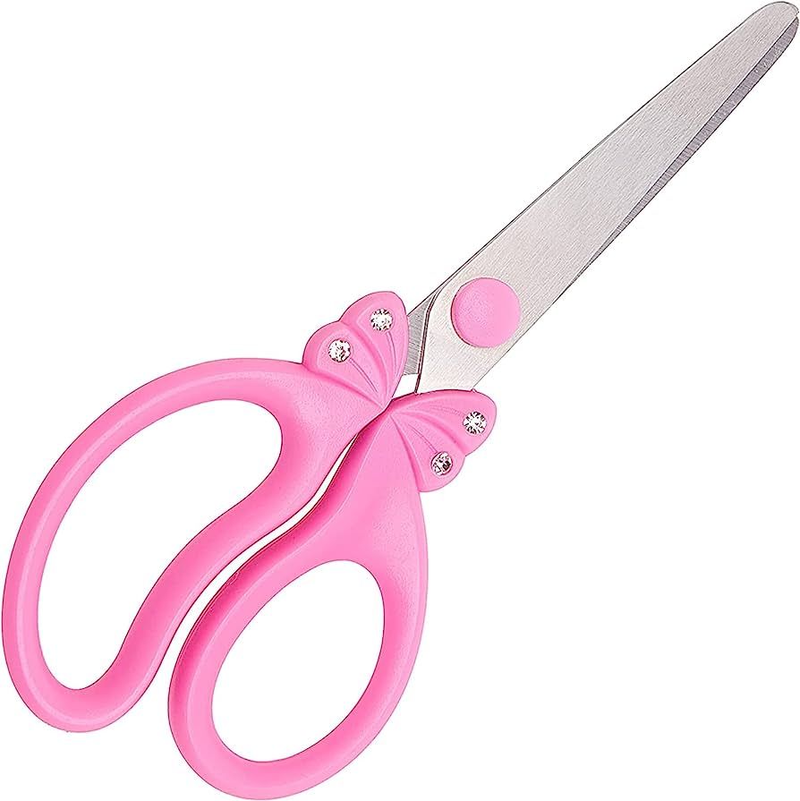 Kids Scissors, Kids Scissors for Girls, 5.9" Pink Kids Scissors, Girls Scissors, Child Safety Sci... | Amazon (US)