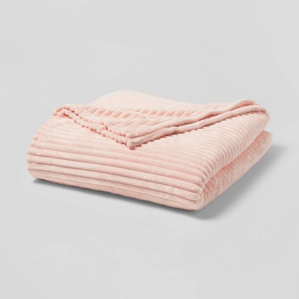 Ribbed Plush Bed Blanket - Room Essentials™ | Target