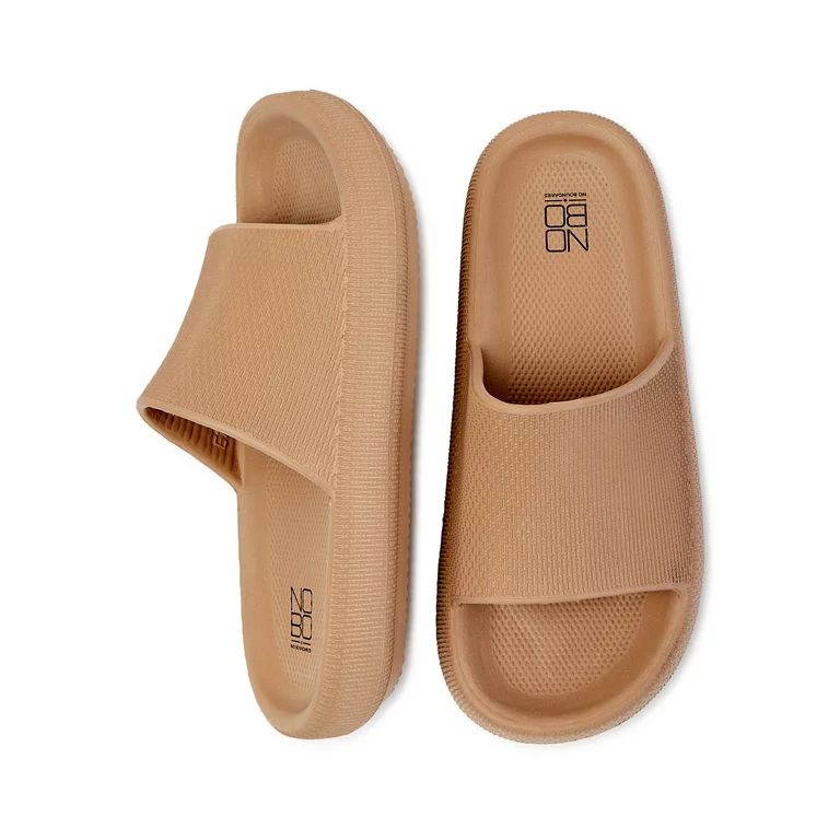 No Boundaries Women's Pillow Slide Sandals - Walmart.com | Walmart (US)