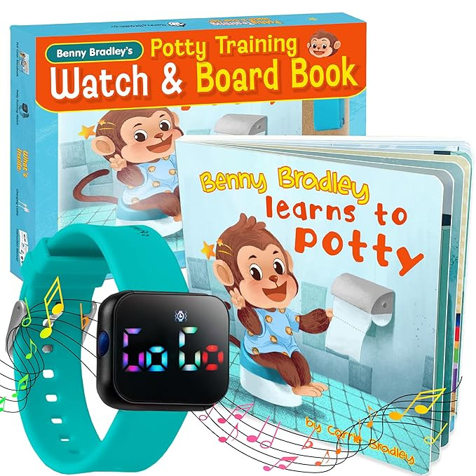 Potty Training Watch & Board Book for Kids – A Water Resistant Potty Reminder Device for Boys &... | Amazon (US)