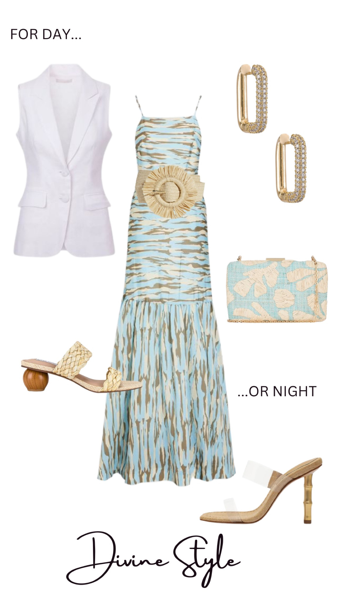 Day to night dressing for summertime in this beautiful maxi dress. Layer with a vest + statement belt for day. Then switch your shoes & bag for night without the vest.

#LTKFind #LTKstyletip #LTKSeasonal