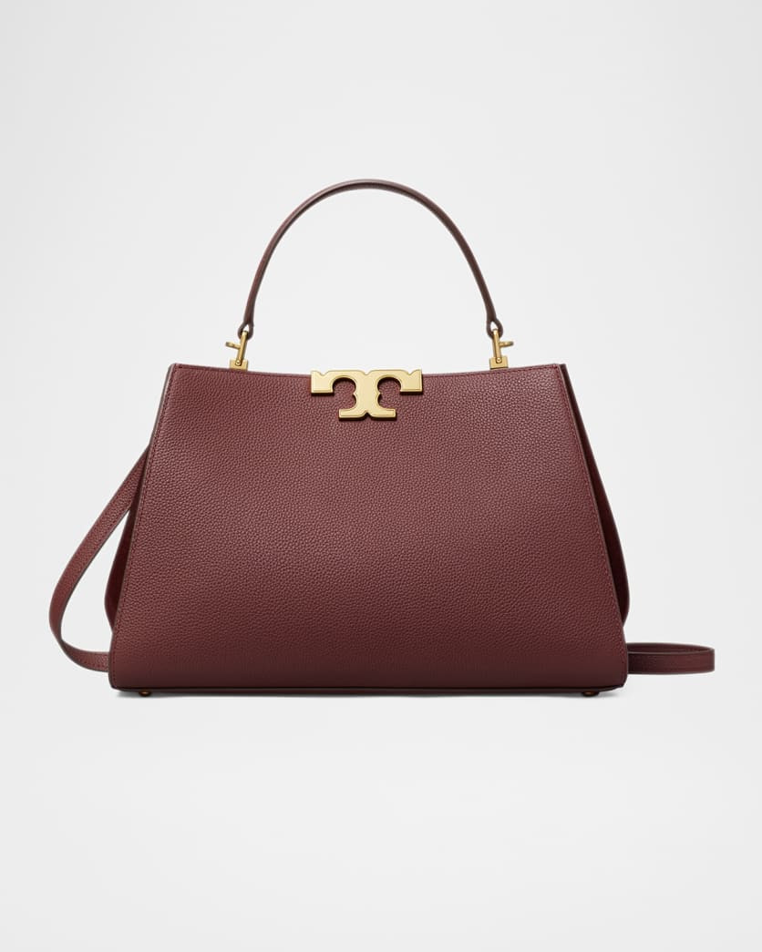 Eleanor Pebbled Leather Satchel Bag | Neiman Marcus