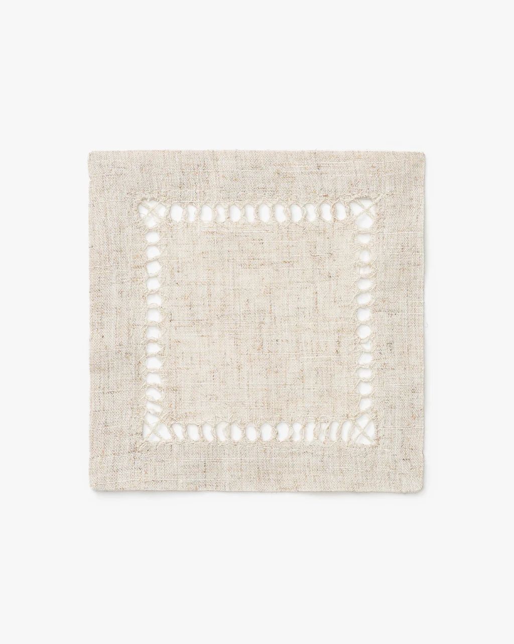 Natural Hemstitched Cocktail Napkins (Set of 4) | McGee & Co.