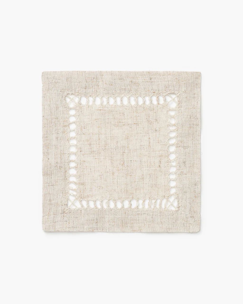 Natural Hemstitched Cocktail Napkins (Set of 4) | McGee & Co.