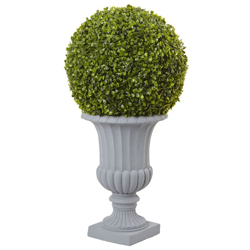 2.5' Boxwood Topiary with Urn (Indoor/Outdoor) - Nearly Natural | Target