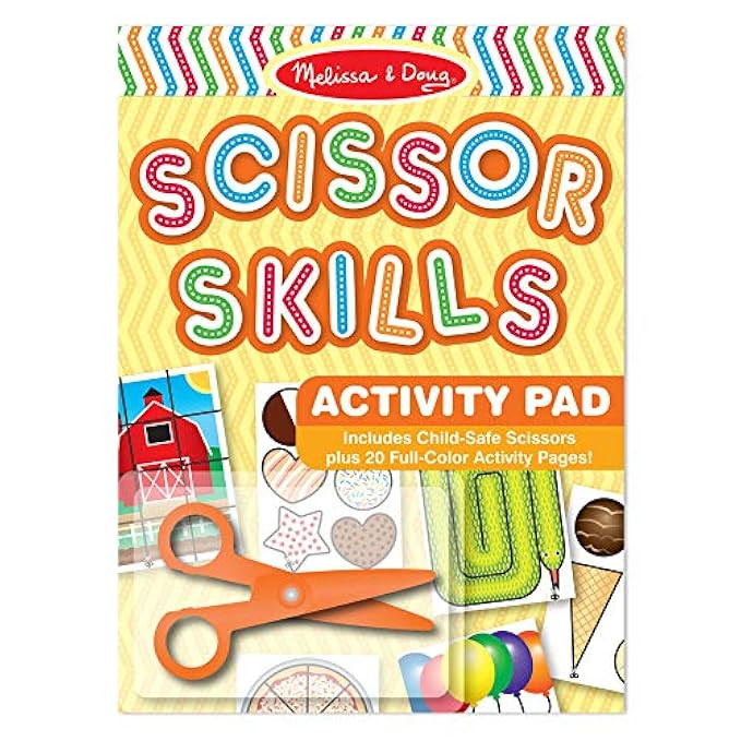 Melissa & Doug Scissor Skills Activity Book With Pair of Child-Safe Scissors (20 Pages) | Amazon (US)