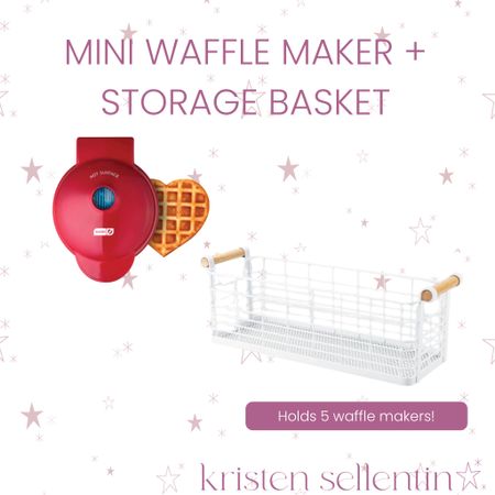 Mini Heart waffle maker makes the perfect Valentine’s breakfast.  Only $9.99! 

Use this basket to store your mini waffle makers.  It can hold 5! 

#LTKhome #LTKSeasonal #LTKfamily