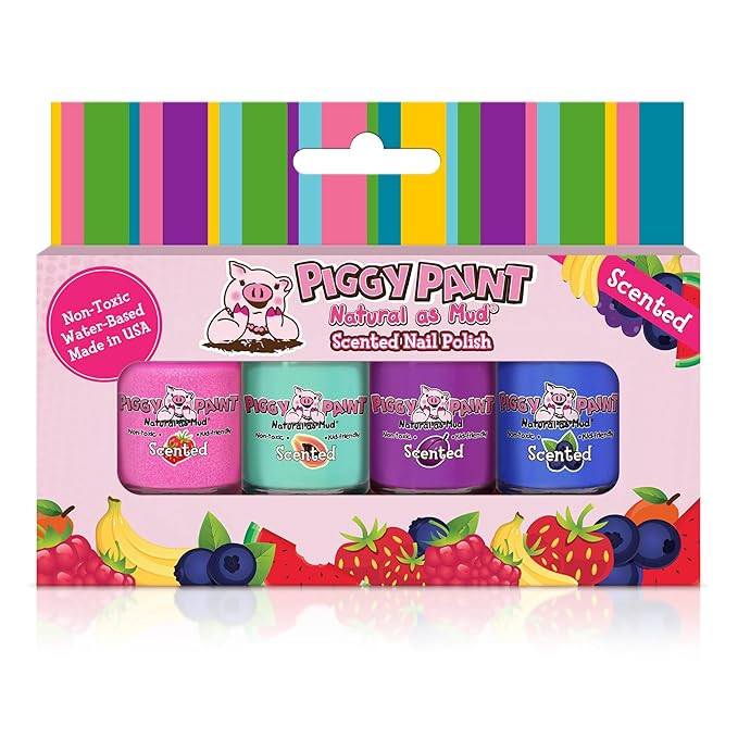 Piggy Paint | 100% Non-Toxic Girls Nail Polish | Safe, Cruelty-free, Vegan, & Scented for Kids | ... | Amazon (US)