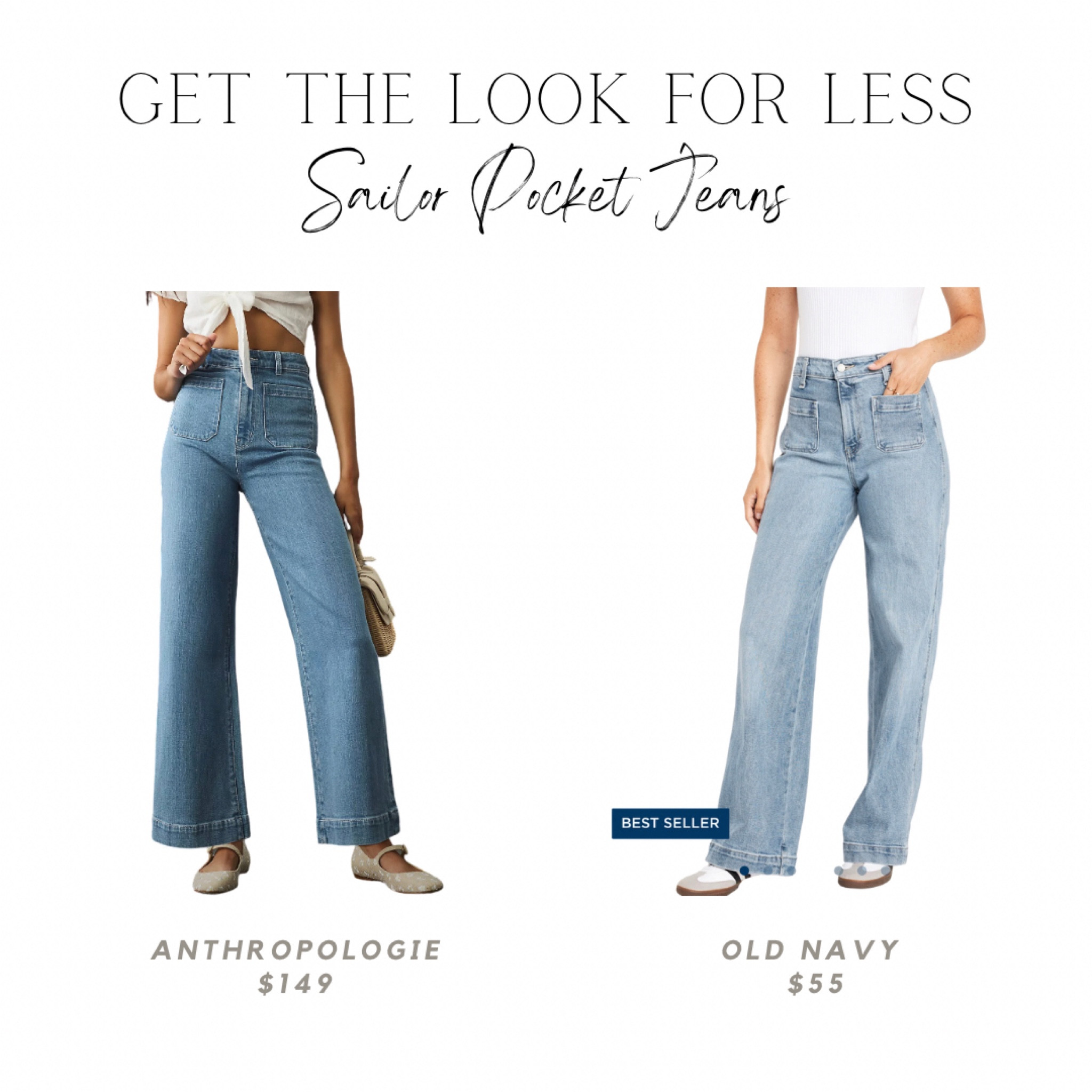 Rollas, high waisted, sailor pocket jeans, look for less, roll less jeans, Old Navy, jeans, look for less, designer dupe, designer look for less, Anthropologie, fall fashion

#LTKstyletip #LTKunder100 #LTKFind