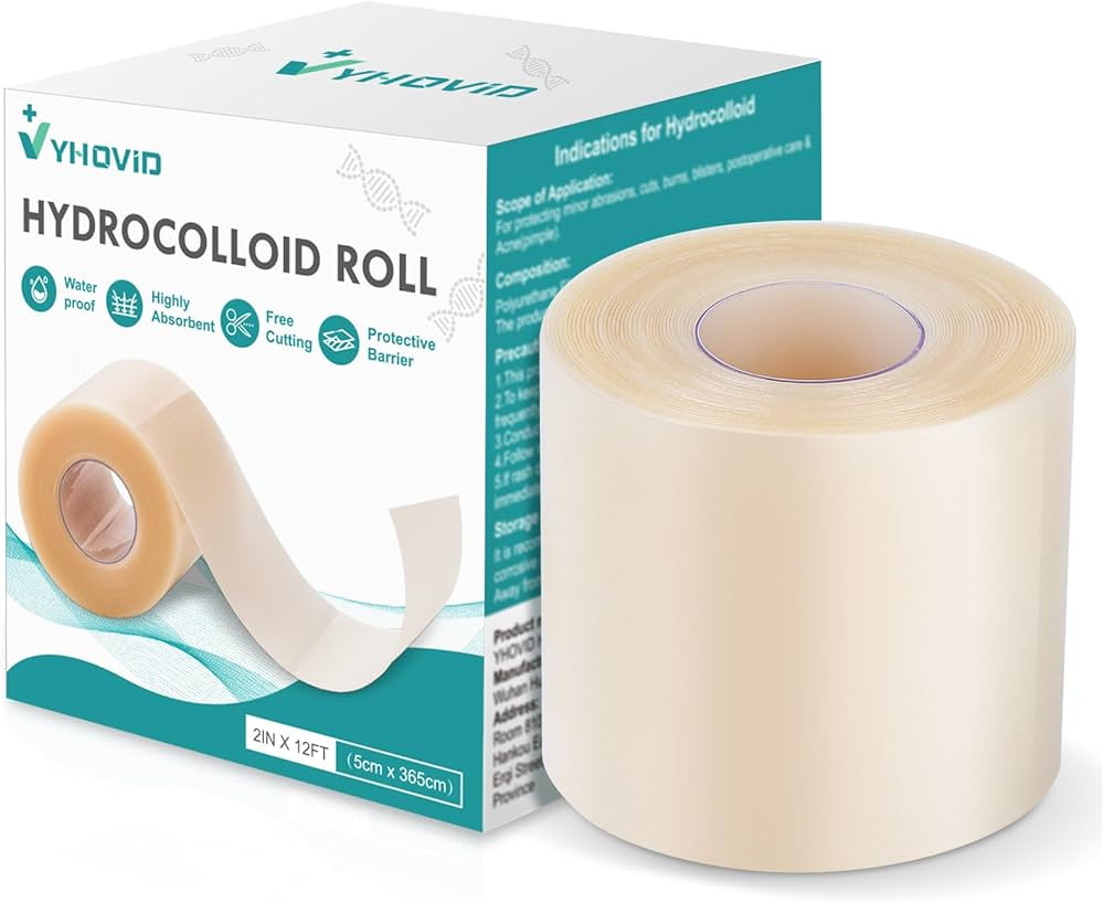 Hydrocolloid Roll for Wound Care, Hydrocolloid Patch Bandages with Self-Adhesive, Bed Sore Bandag... | Amazon (US)