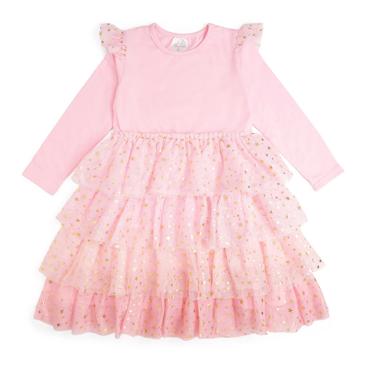 Pink Princess Tiered Long Sleeve Tutu Dress | Sweet Wink