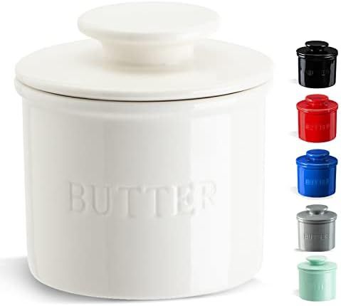 Warome Butter Crock for Counter, French Butter Dish with Water Line for Fresh Spreadable Butter, Cer | Amazon (US)