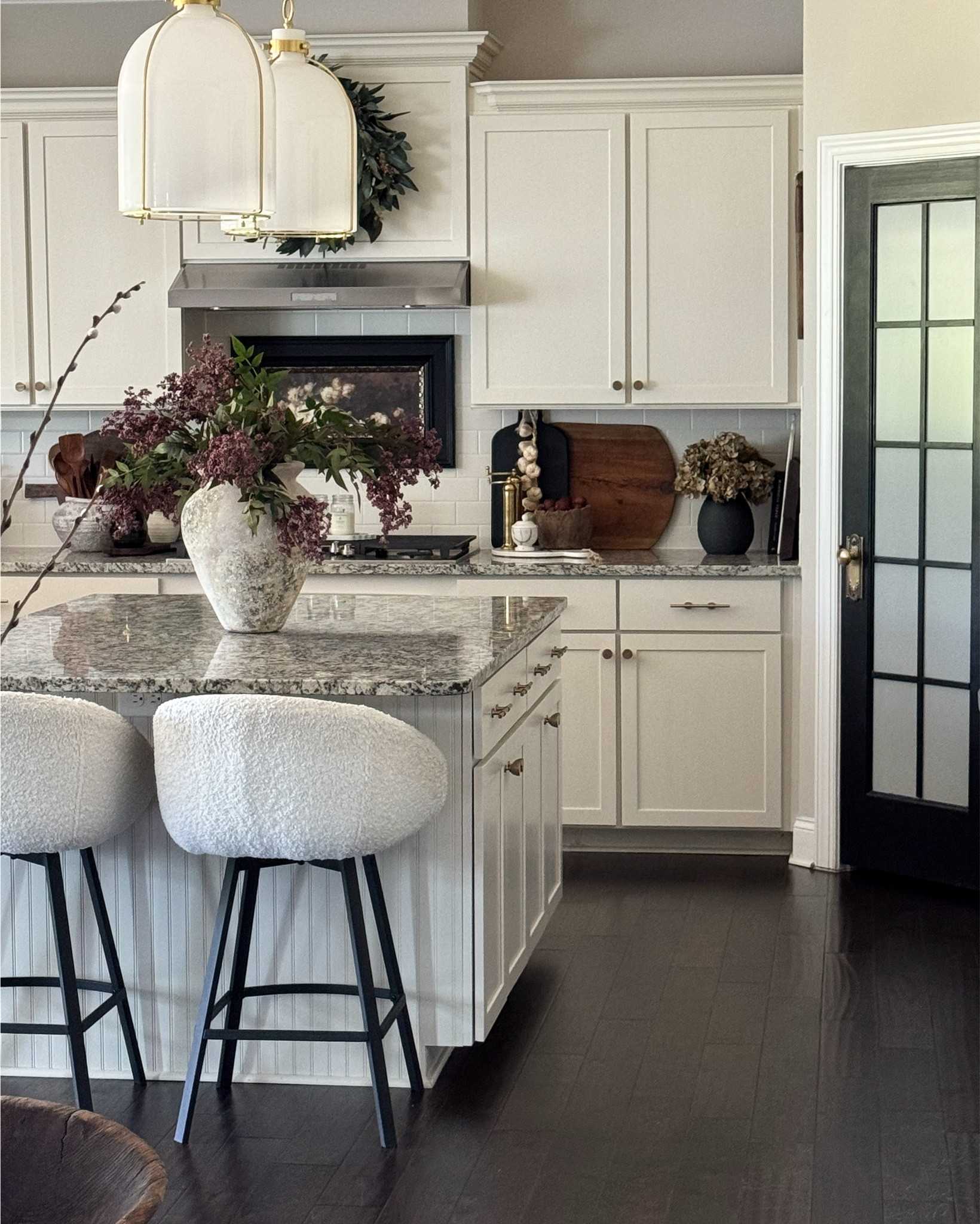 Spring Kitchen

Plum stems, island pendants, counter stools, vintage inspired door knob, gold kitchen faucet, moody hydrangeas, brass salt & pepper mills, marble bowl, round marble bowl, ceramic lace serving board, marble wine holder, champagne bronze hardware, runner, gold figs, olive oil dispenser, gold spouts, garlic garland, black cutting board, green wreath, vintage cutting board, vintage wood bowl, wine fridge


#LTKstorytime #LTKHome #LTKSeasonal