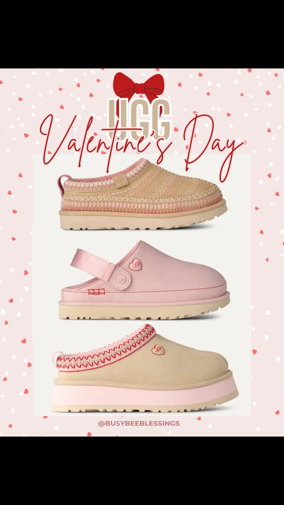 Just dropped and already stealing hearts 💕
UGG’s Valentine’s Day 2026 collection might be the cutest edition ever. Ultra soft, cloud-level cozy with the sweetest Valentine heart details. They are perfect for treating yourself or gifting someone special and available in mommy and me sizes. Whether they are for cozy mornings, chill nights, or a cute comfort vibe, these are the slippers and shoes you’ll live in all season. Limited edition, guaranteed to sell out, and basically Valentine’s Day in shoe form. 💘 🧸

#LTKmomlife #LTKValentine #LTKKids