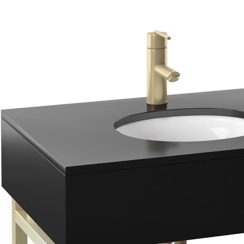 Whittier 36'' Free-standing Single Bathroom Vanity with Vitreous China Vanity Top | Wayfair North America