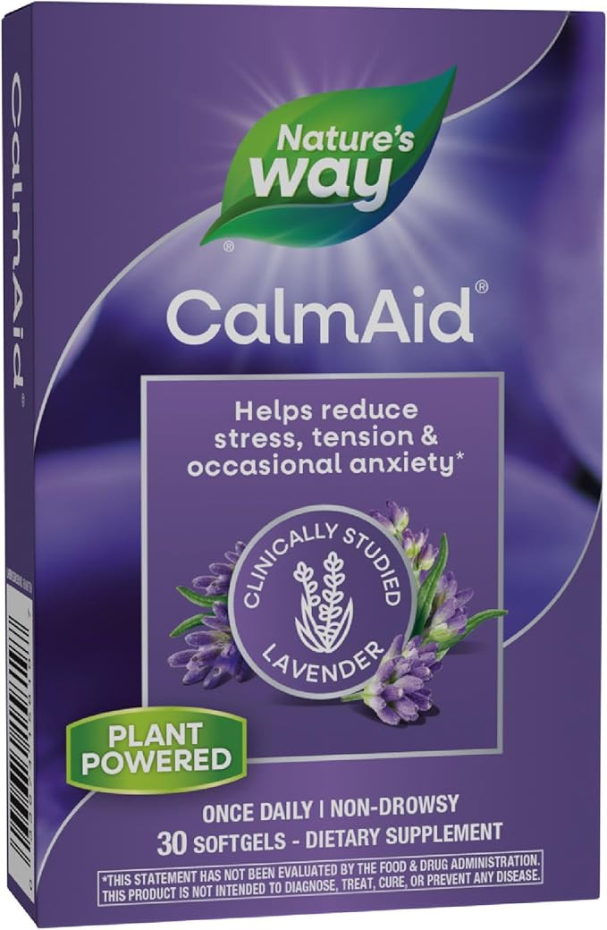 Nature’s Way CalmAid Lavender Oil Supplement for Calm & Stress Support*, Clinically Studied Sil... | Amazon (US)