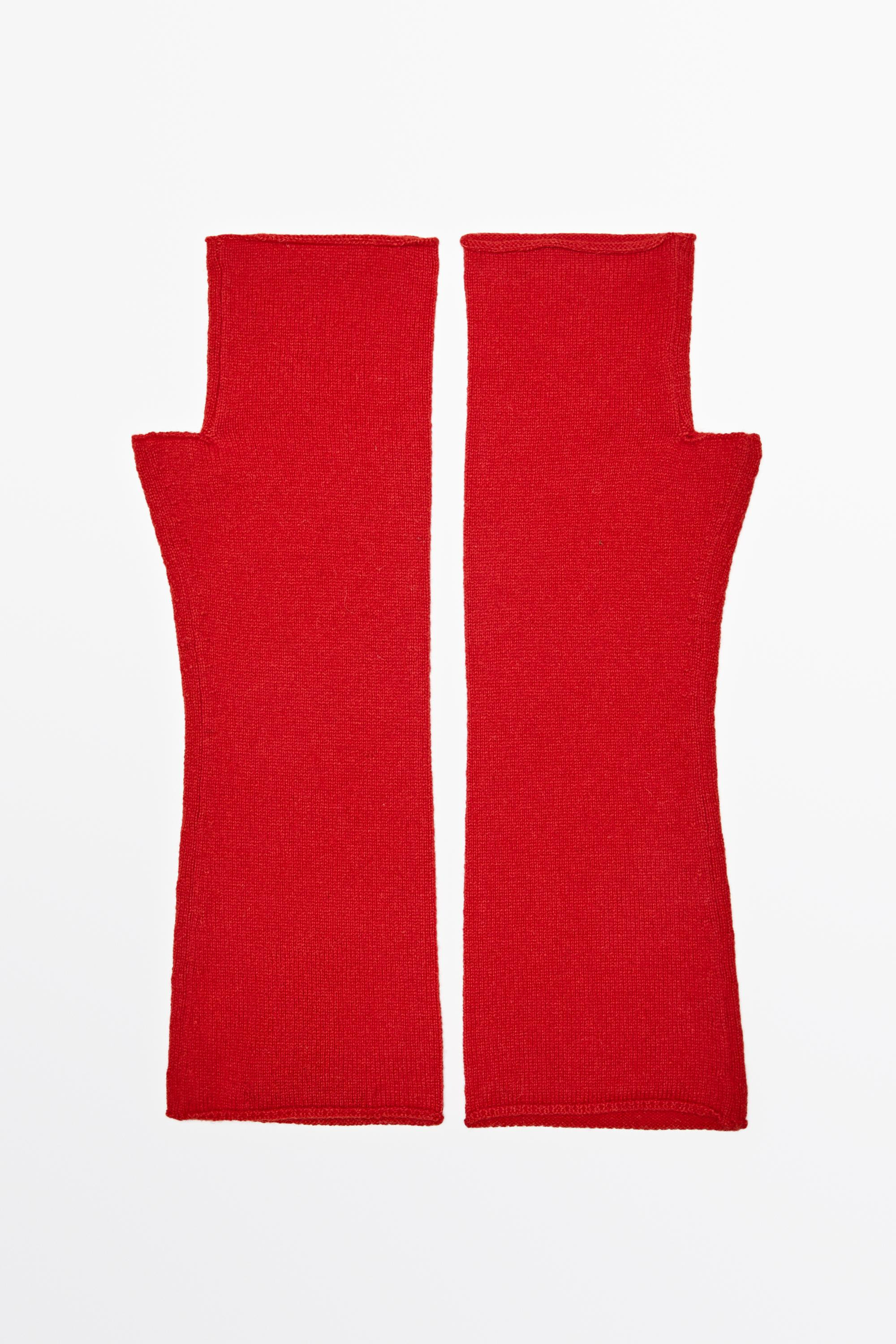Wool and cashmere knit mittens | Massimo Dutti US