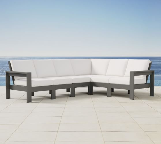 Malibu Metal 6-Piece Outdoor Sectional (108") | Pottery Barn (US)