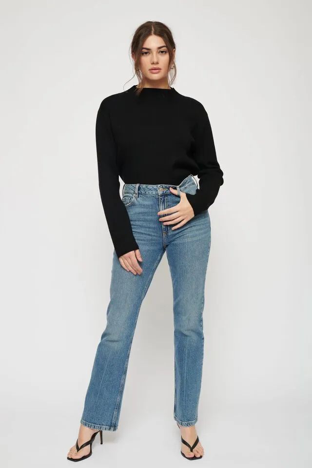 Stanley Mock Neck Sweater | Dynamite Clothing