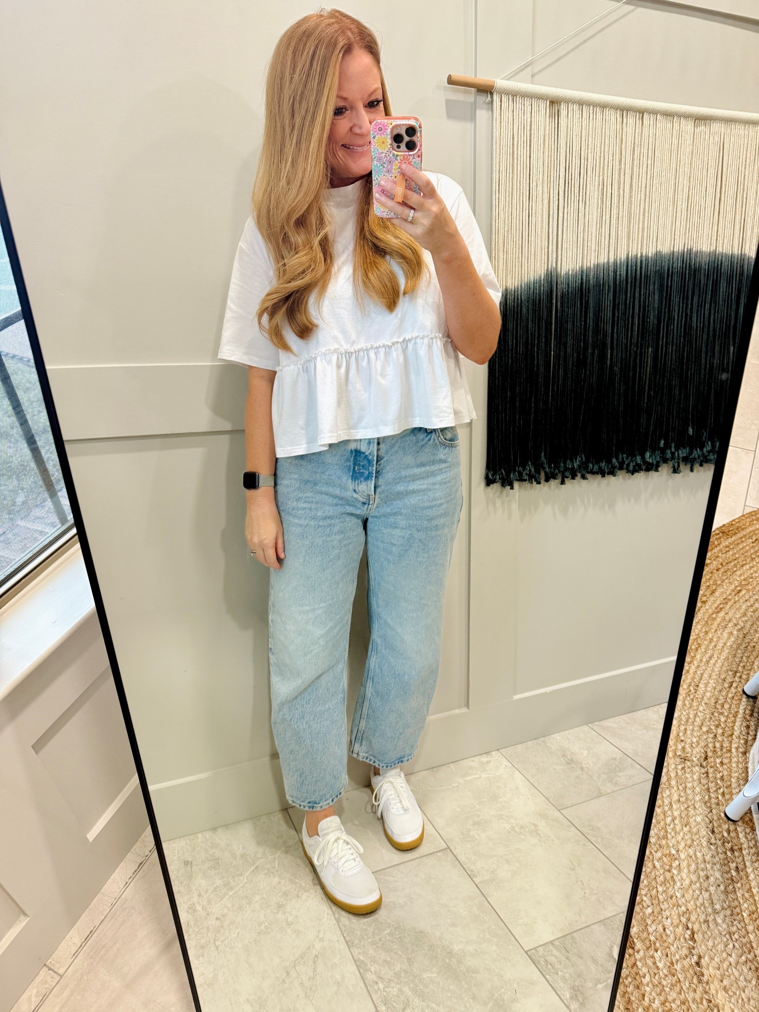 Love a white tee moment.

Tee: Amazon, regular size M
Jeans: Free People, I sized down so they wouldn't sit so low/baggy
Shoes: Nike regular size 7.5

#LTKFindsUnder100 #LTKOver40