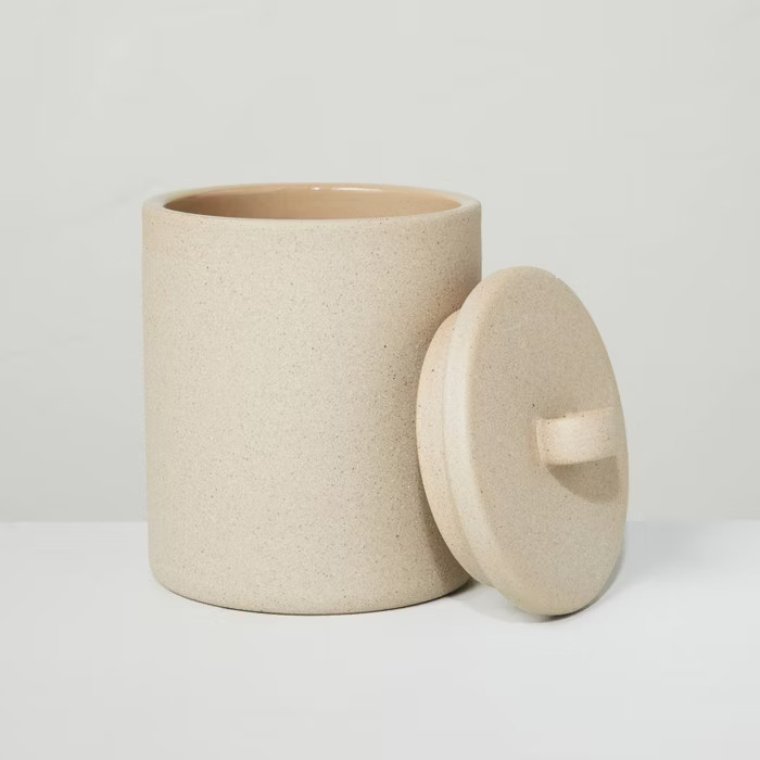 Textured Ceramic Bath Canister Natural - Hearth & Hand™ with Magnolia | Target