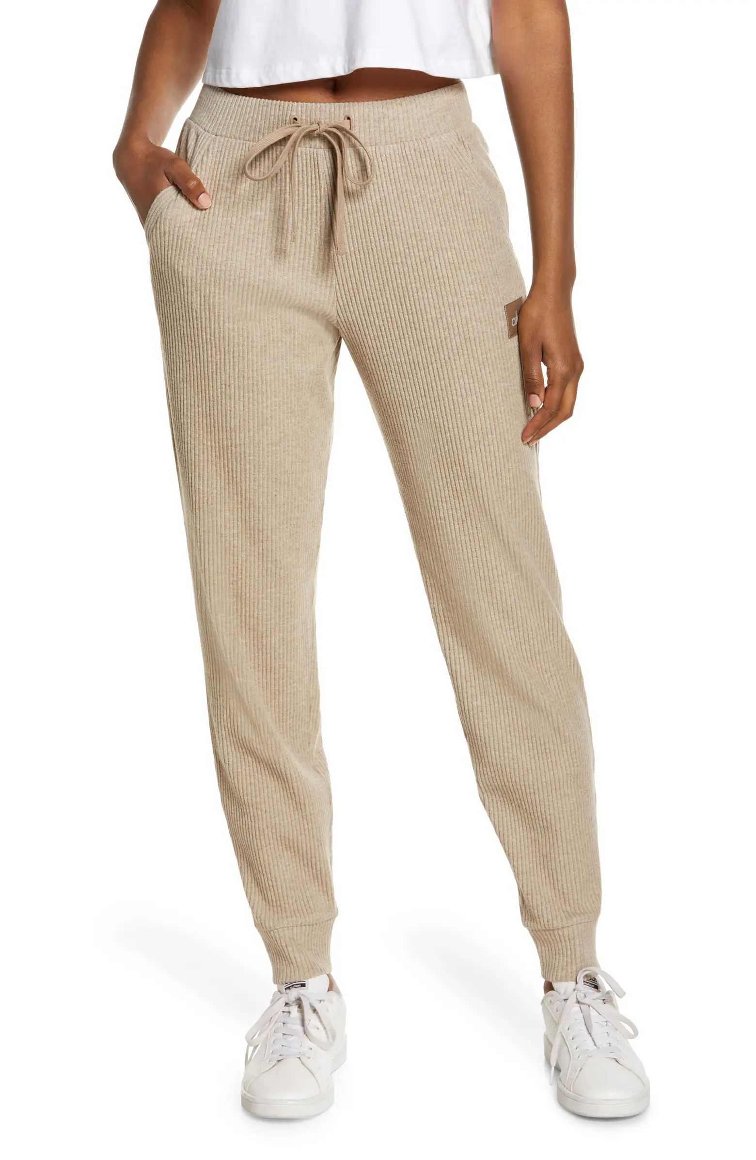 Alo Muse High Waist Rib Joggers | Nordstrom | Nordstrom
