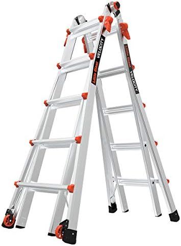 Little Giant Ladders, Velocity with Wheels, M22, 22 Ft, Multi-Position Ladder, Aluminum, Type 1A, 30 | Amazon (US)