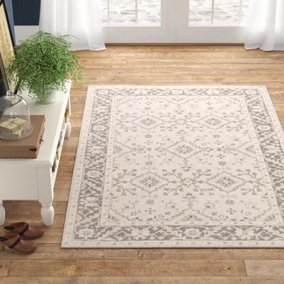 Wilamette Hand-Tufted Beige/Charcoal Area Rug Rug Size: Rectangle 6' x 9' | Wayfair North America