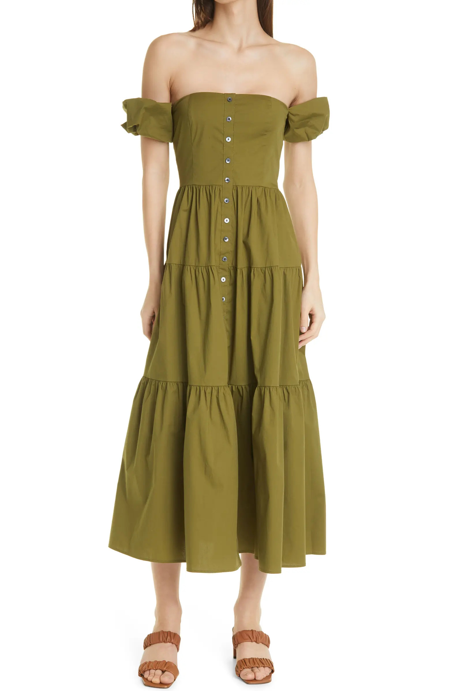 Elio Off the Shoulder Midi Dress | Nordstrom