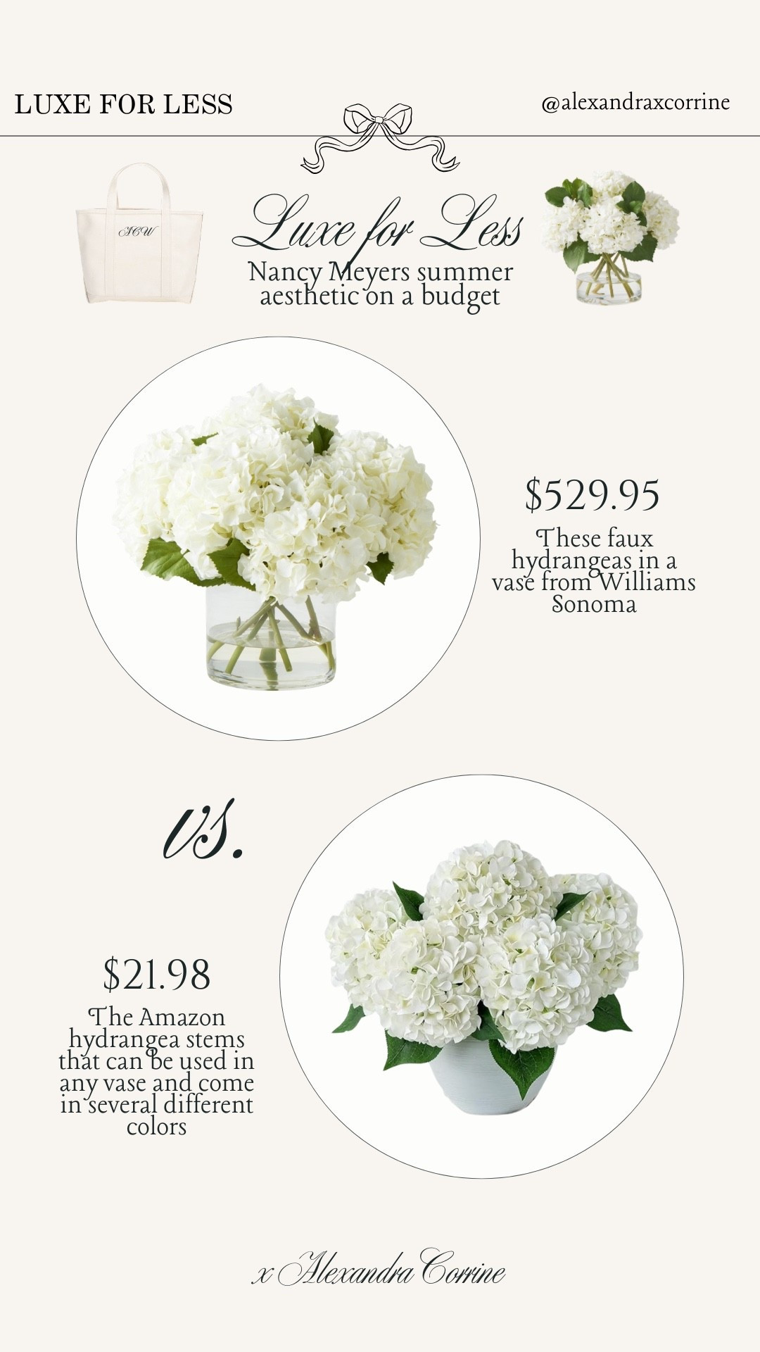 Nancy Meyers on an Amazon budget ☕️🧺

Nancy Meyers, summer aesthetic, bougie on a budget, budget friendly, sale finds, dupe, summer, hydrangeas, faux florals, flowers

#LTKSeasonal #LTKSaleAlert