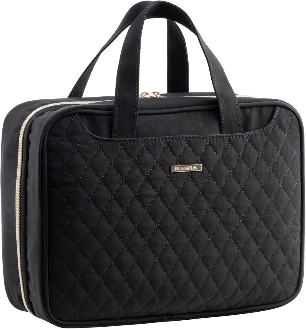 Everfun Hanging Travel Toiletry Bag for Women Man Large Makeup Cosmetic Organizer Bag with 4 Comp... | Amazon (US)