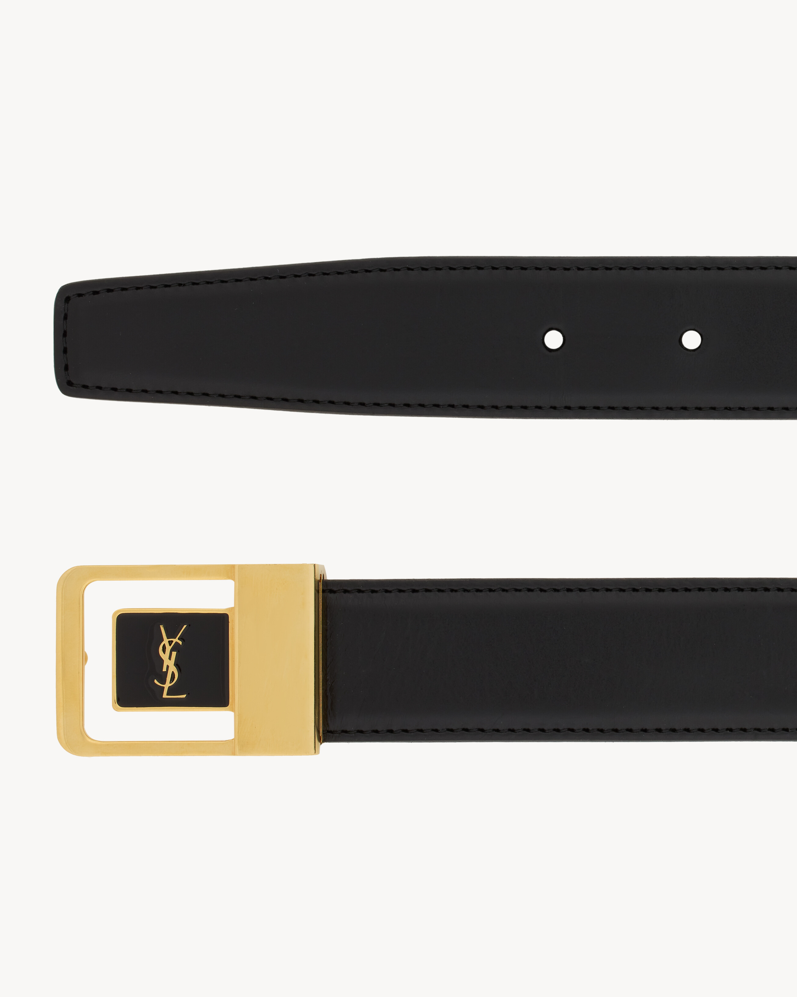 LA 66 buckle belt in lacquered leather | Saint Laurent Inc. (Global)