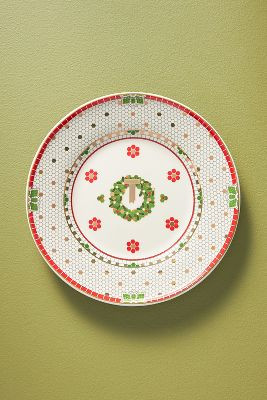 Festive Bistro Tile Dessert Plate | Anthropologie (US)