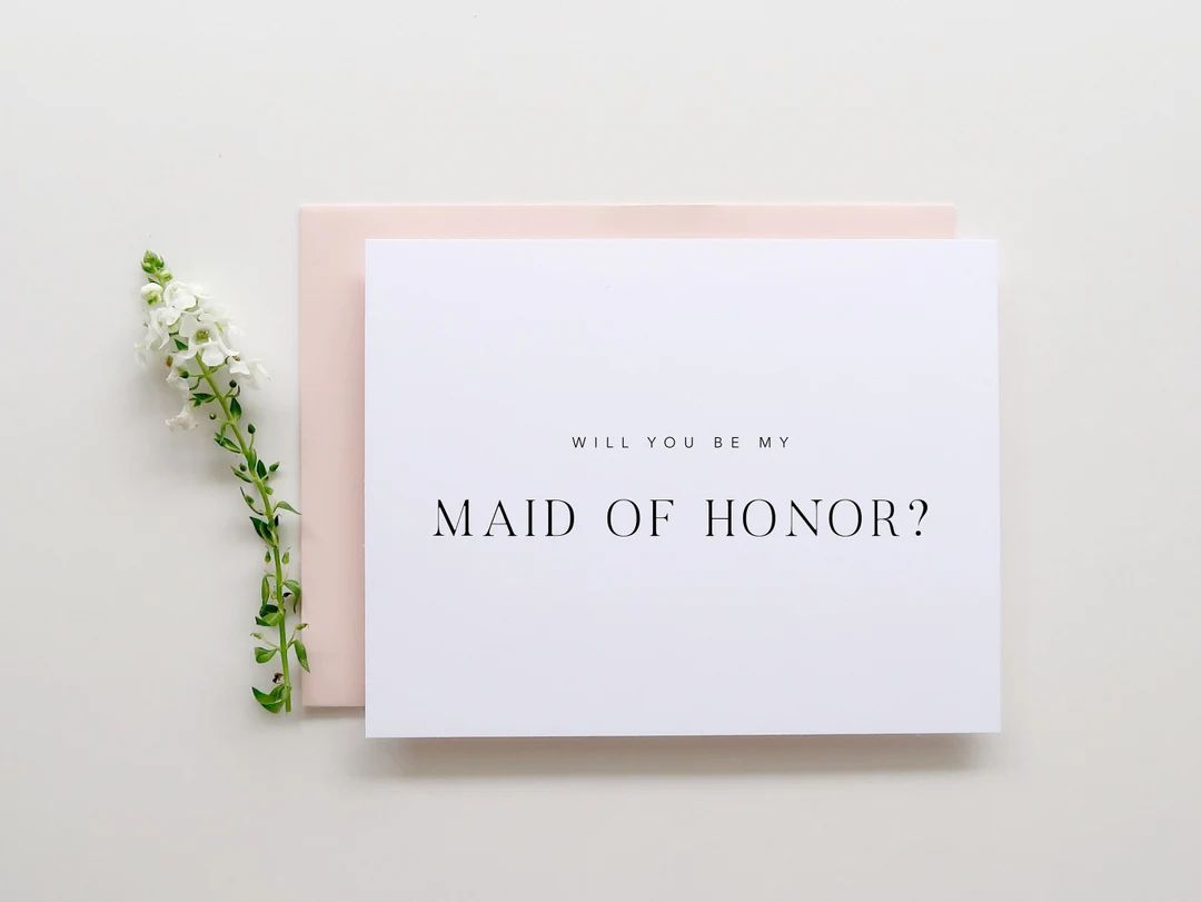 Will You Be My Maid of Honor Card. Maid of Honor Proposal Card. Card For Maid Of Honor. Be My Mai... | Etsy (US)