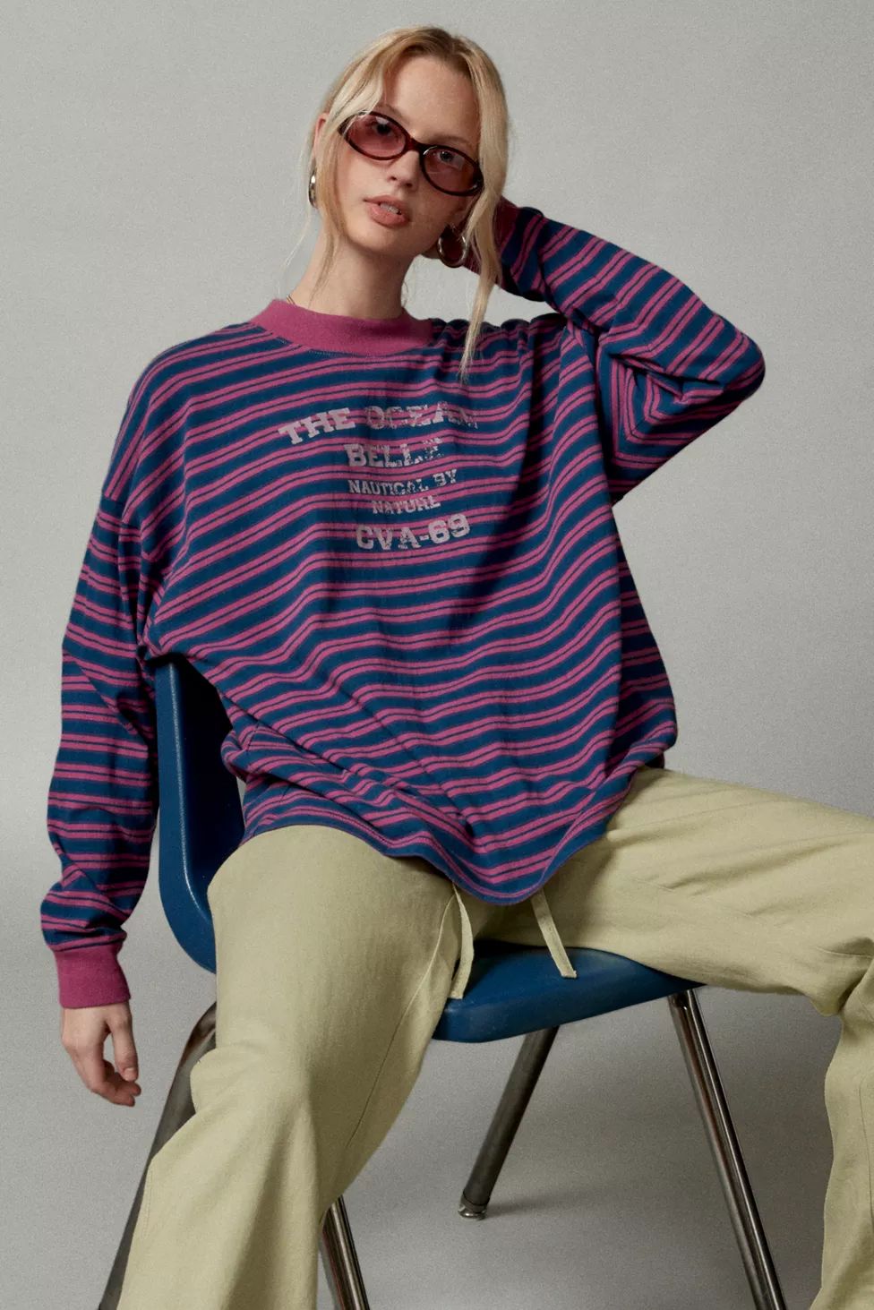BDG Spencer Long Sleeve Nautical Graphic Tee | Urban Outfitters (US and RoW)